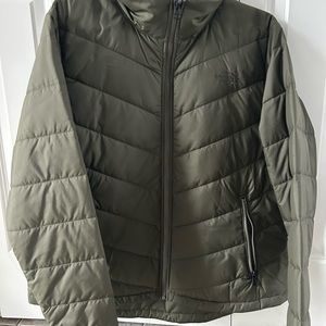 North Face Olive Green Light Puffer